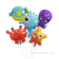 Happy Anniversary Foil Balloon star fish Octopus dolphin crab Foil Balloons Supplier